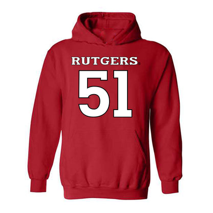 Rutgers - NCAA Football : Raymond Giacobbe - Replica Shersey Hooded Sweatshirt-0