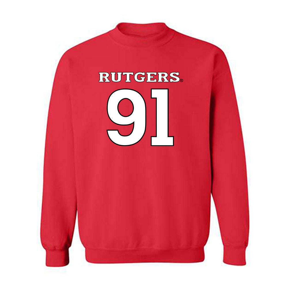 Rutgers - NCAA Football : Jaedin Lee - Replica Shersey Crewneck Sweatshirt-0