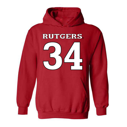 Rutgers - NCAA Women's Lacrosse : Alexa Corbin - Replica Shersey Hooded Sweatshirt-0