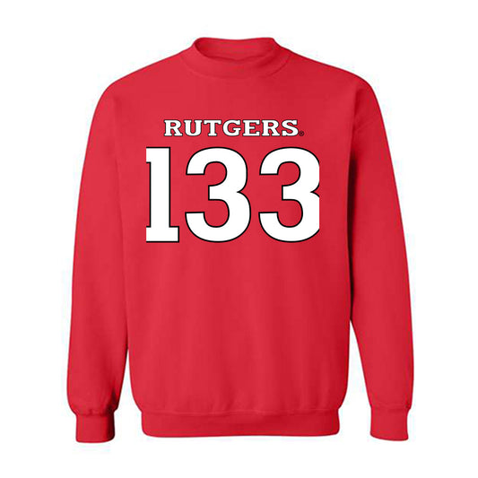Rutgers - NCAA Wrestling : Brett Ungar - Replica Shersey Crewneck Sweatshirt-0