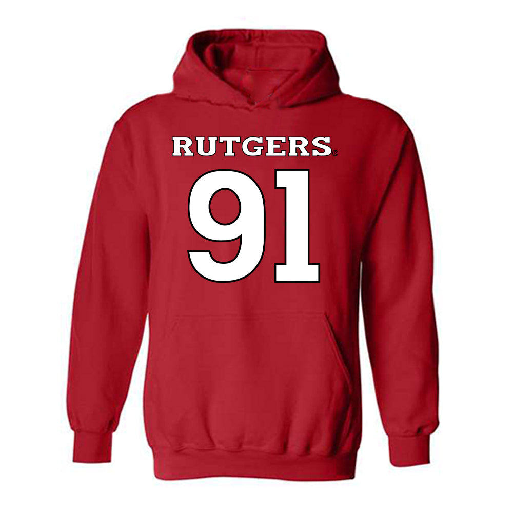 Rutgers - NCAA Football : Jaedin Lee - Replica Shersey Hooded Sweatshirt-0