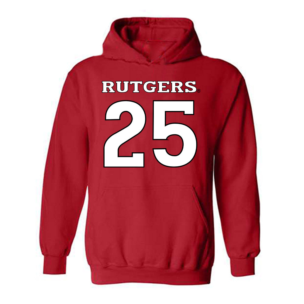 Rutgers - NCAA Baseball : Anthony Meady - Replica Shersey Hooded Sweatshirt-0