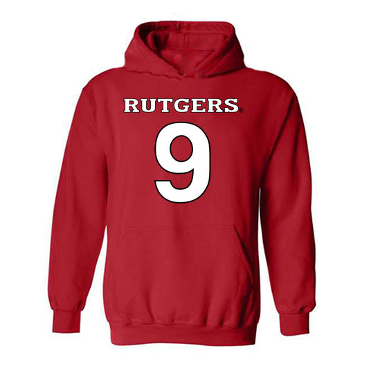 Rutgers - NCAA Softball : Stephanie Kraska - Replica Shersey Hooded Sweatshirt-0