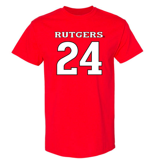 Rutgers - NCAA Men's Basketball : Max Fradkin - Replica Shersey T-Shirt-0