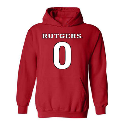 Rutgers - NCAA Men's Lacrosse : Jj Aiello - Replica Shersey Hooded Sweatshirt-0
