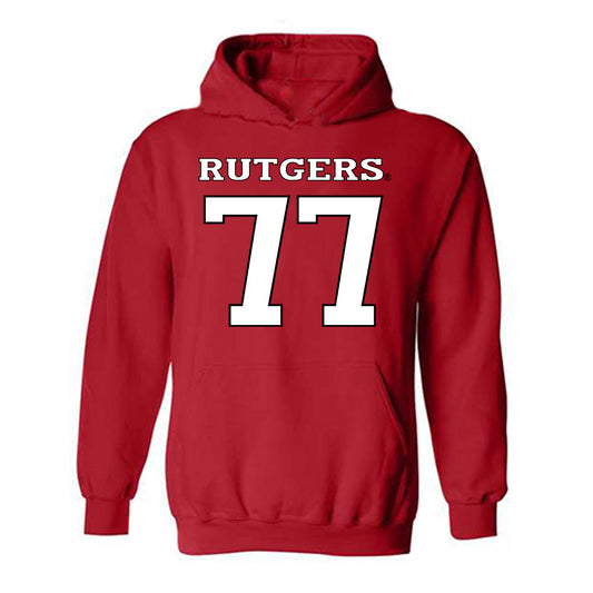 Rutgers - NCAA Football : Kenny Jones Jr - Replica Shersey Hooded Sweatshirt-0