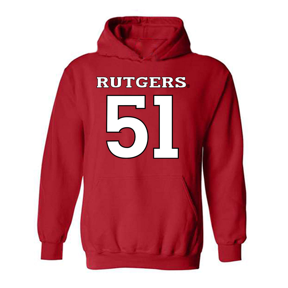 Rutgers - NCAA Football : Raymond Giacobbe - Replica Shersey Hooded Sweatshirt-0