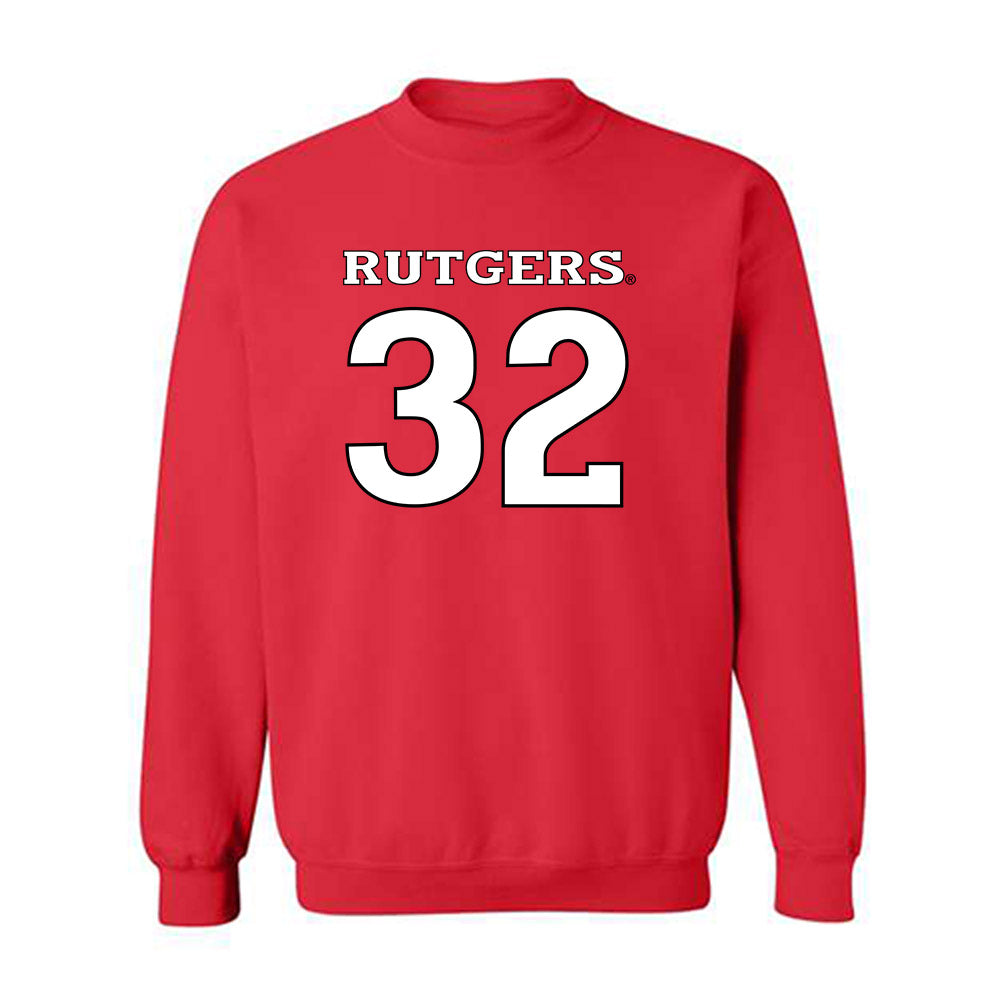 Rutgers - NCAA Men's Basketball : Christian Gurdak - Replica Shersey Crewneck Sweatshirt-0