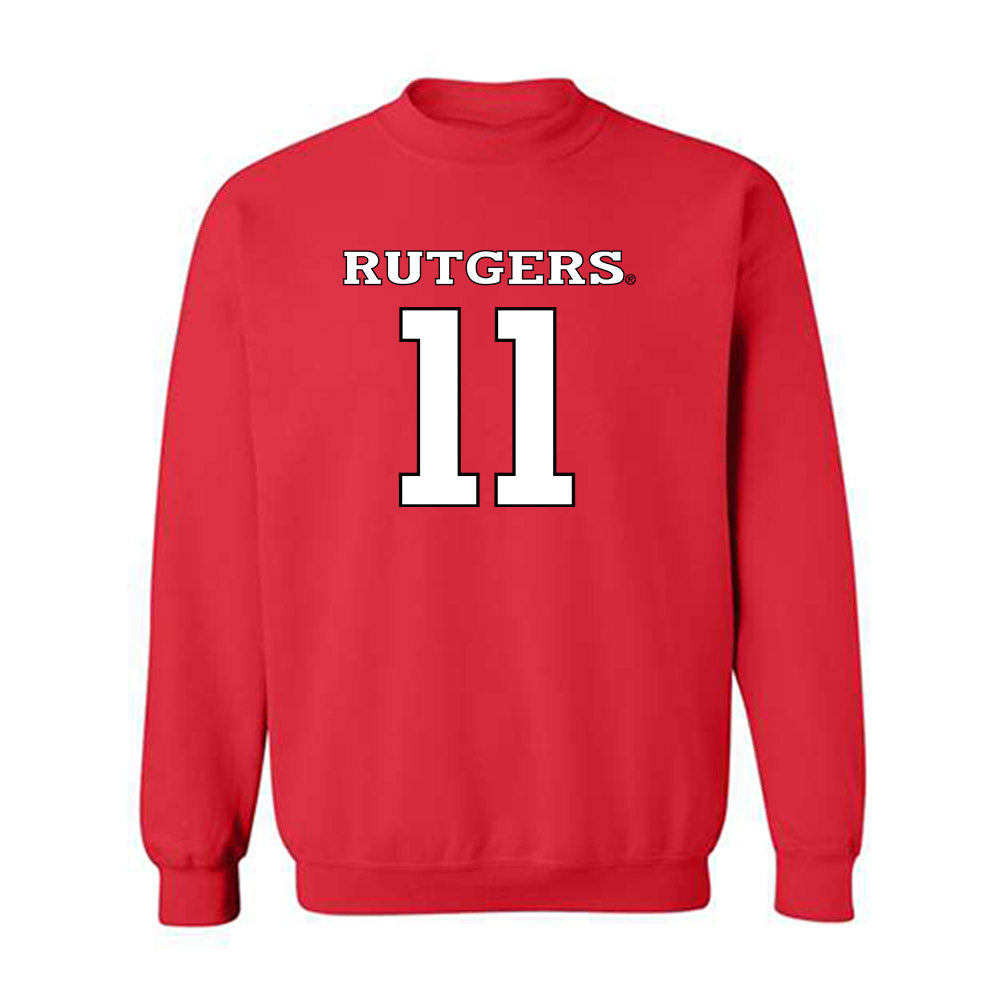 Rutgers - NCAA Baseball : Nolan Peel - Replica Shersey Crewneck Sweatshirt-0