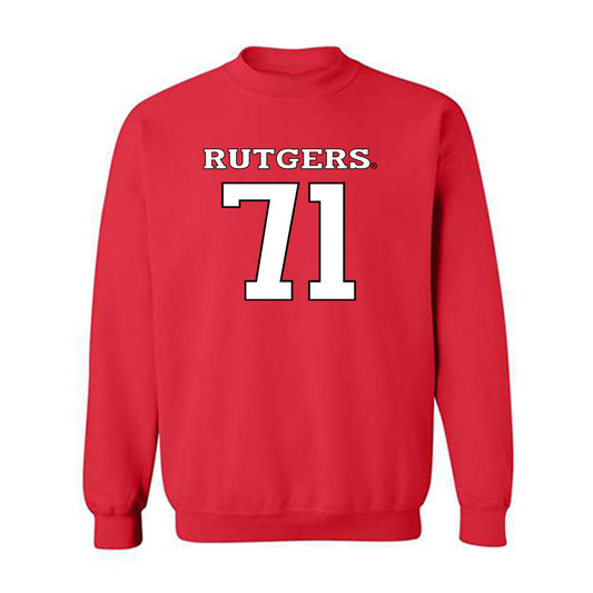 Rutgers - NCAA Football : Jared Smith - Replica Shersey Crewneck Sweatshirt-0