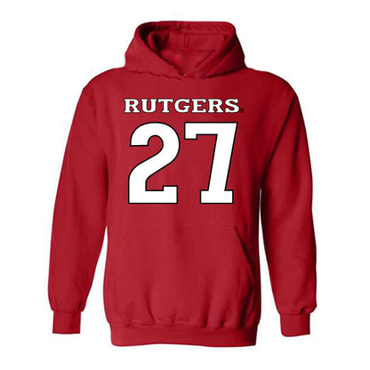 Rutgers - NCAA Baseball : Gabe Rivera - Replica Shersey Hooded Sweatshirt-0