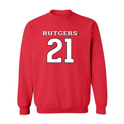 Rutgers - NCAA Women's Soccer : Sarah Martinez - Replica Shersey Crewneck Sweatshirt-0