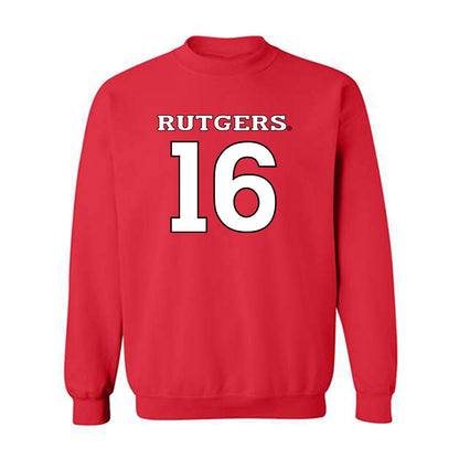 Rutgers - NCAA Baseball : Logan Martel - Replica Shersey Crewneck Sweatshirt-0