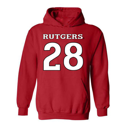 Rutgers - NCAA Softball : Rachel Millan - Replica Shersey Hooded Sweatshirt-0