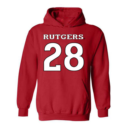 Rutgers - NCAA Softball : Rachel Millan - Replica Shersey Hooded Sweatshirt-0