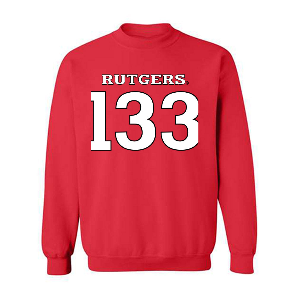 Rutgers - NCAA Wrestling : Mason Gibson - Replica Shersey Crewneck Sweatshirt-0
