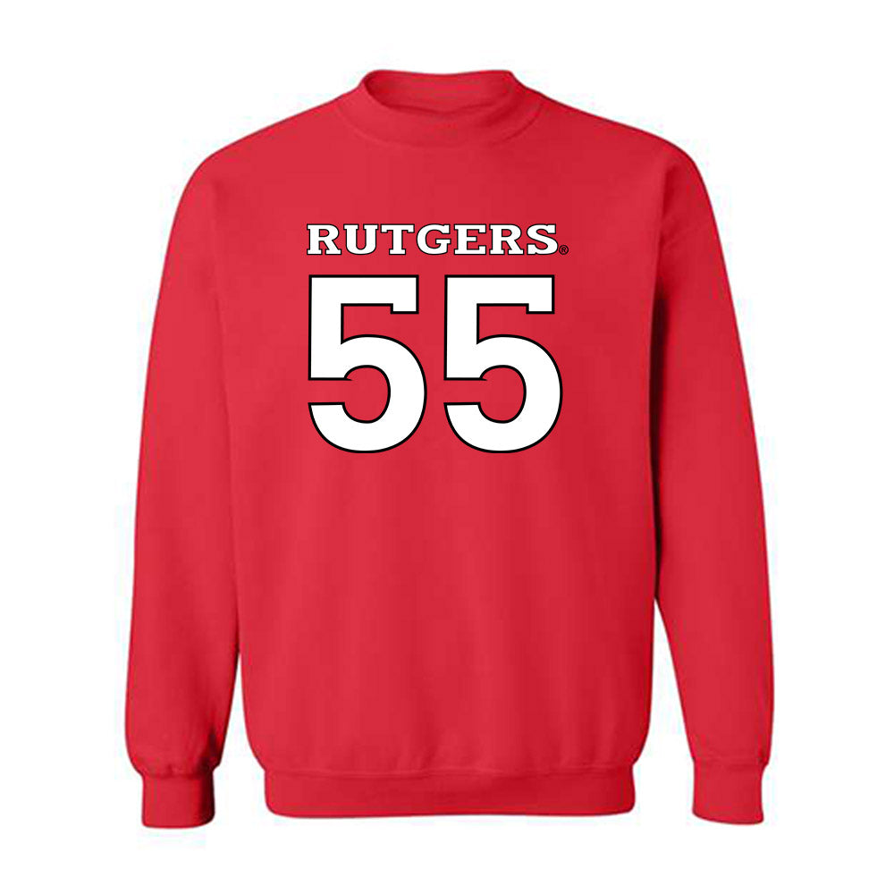 Rutgers - NCAA Men's Lacrosse : Charlie McCullough - Replica Shersey Crewneck Sweatshirt-0