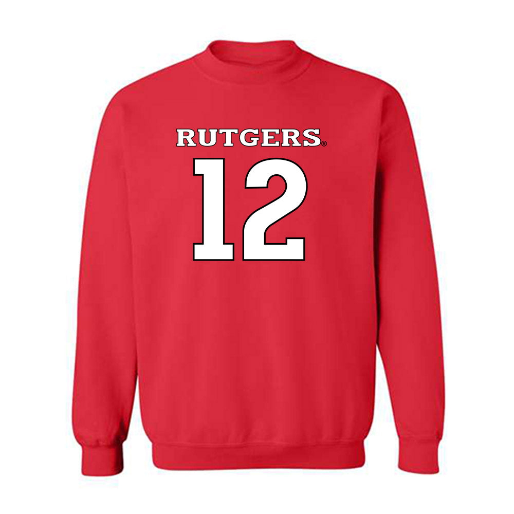 Rutgers - NCAA Softball : Laurelai DePew - Replica Shersey Crewneck Sweatshirt-0