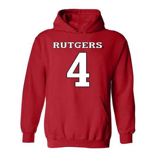 Rutgers - NCAA Football : Jourdin Houston - Replica Shersey Hooded Sweatshirt-0