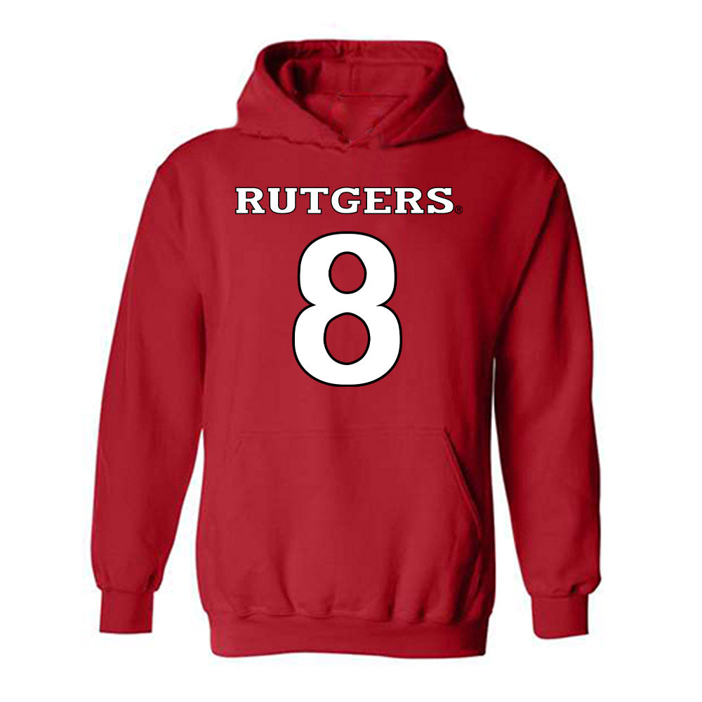 Rutgers - NCAA Football : Wydeek Collier-Johnson - Replica Shersey Hooded Sweatshirt-0