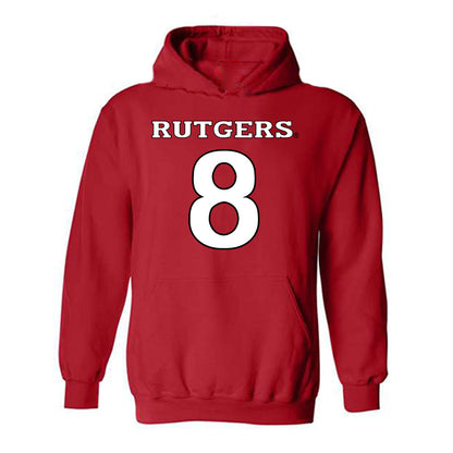 Rutgers - NCAA Football : Wydeek Collier-Johnson - Replica Shersey Hooded Sweatshirt-0