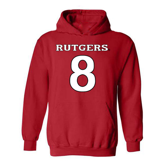 Rutgers - NCAA Football : Wydeek Collier-Johnson - Replica Shersey Hooded Sweatshirt-0