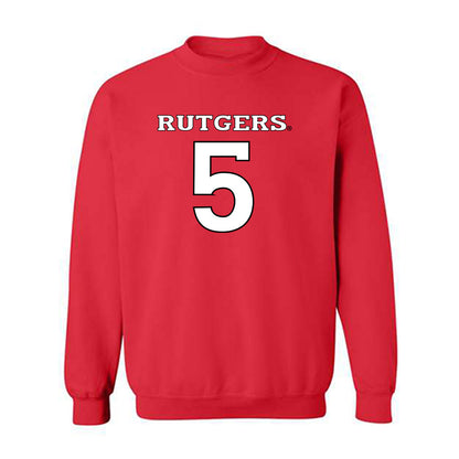 Rutgers - NCAA Men's Basketball : Darren Buchanan Jr. - Replica Shersey Crewneck Sweatshirt-0