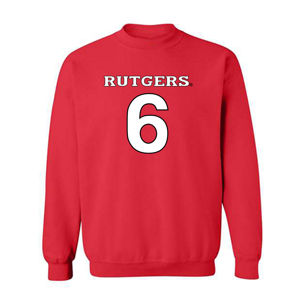 Rutgers - NCAA Women's Volleyball : Jenna DeLaMater - Replica Shersey Crewneck Sweatshirt-0