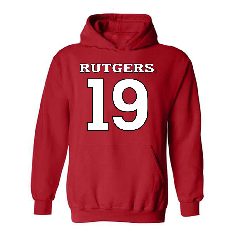 Rutgers - NCAA Men's Lacrosse : Ben McKelvy - Replica Shersey Hooded Sweatshirt-0