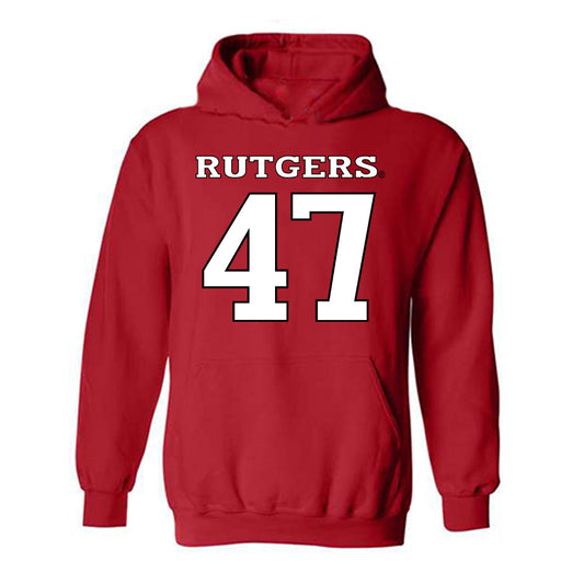 Rutgers - NCAA Football : Austin Dean - Replica Shersey Hooded Sweatshirt-0