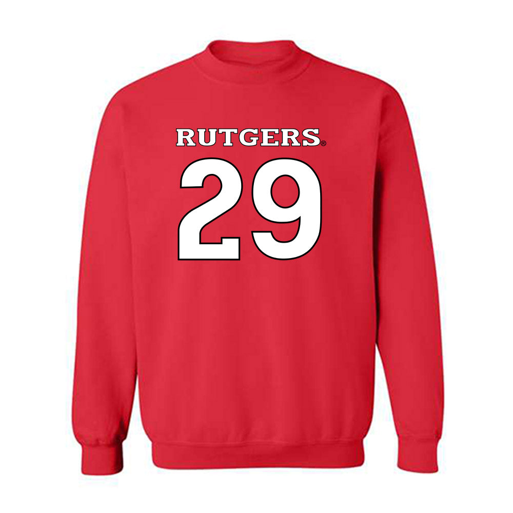 Rutgers - NCAA Men's Lacrosse : Hunter Falzon - Replica Shersey Crewneck Sweatshirt-0