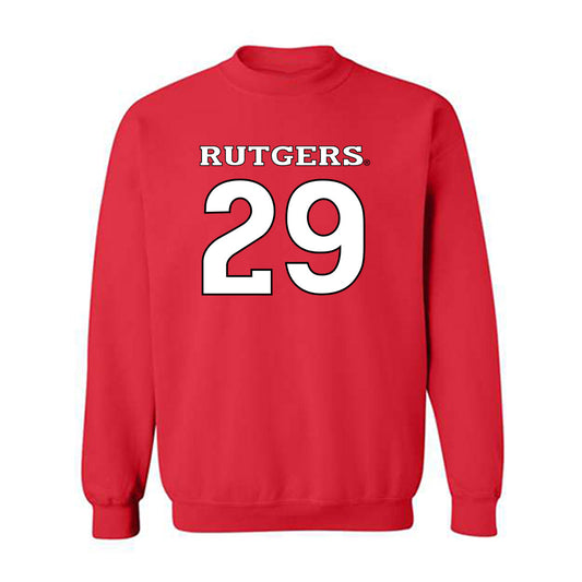 Rutgers - NCAA Men's Lacrosse : Hunter Falzon - Replica Shersey Crewneck Sweatshirt-0