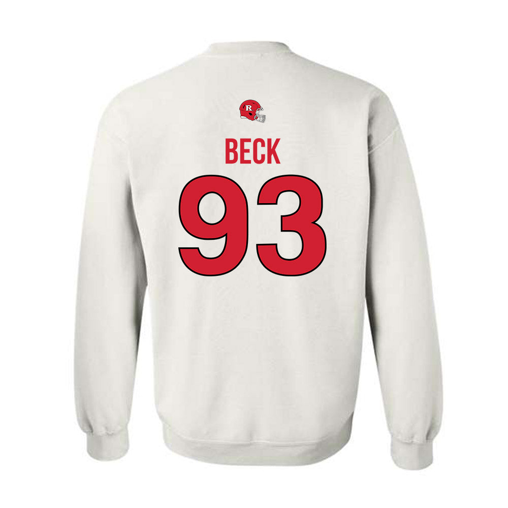 Rutgers - NCAA Football : Reece Beck - Classic Shersey Crewneck Sweatshirt-1