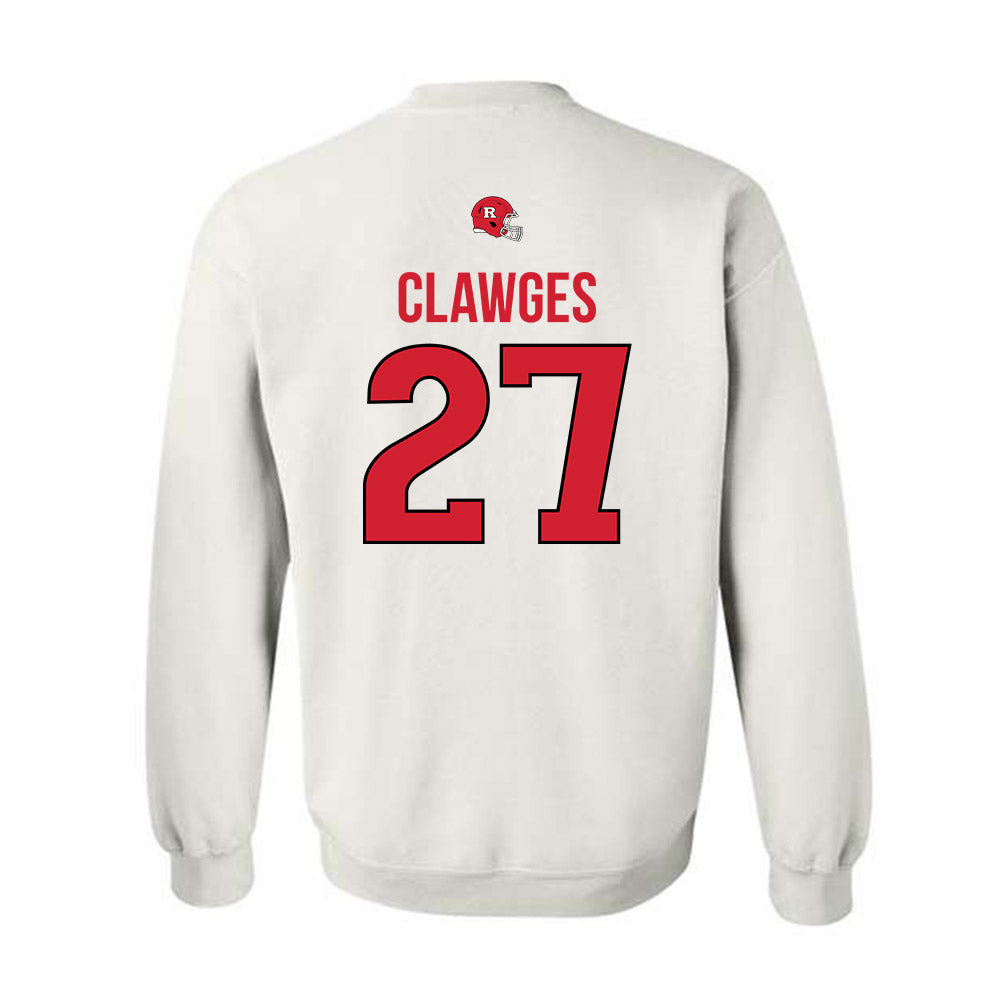 Rutgers - NCAA Football : Sage Clawges - Classic Shersey Crewneck Sweatshirt-1