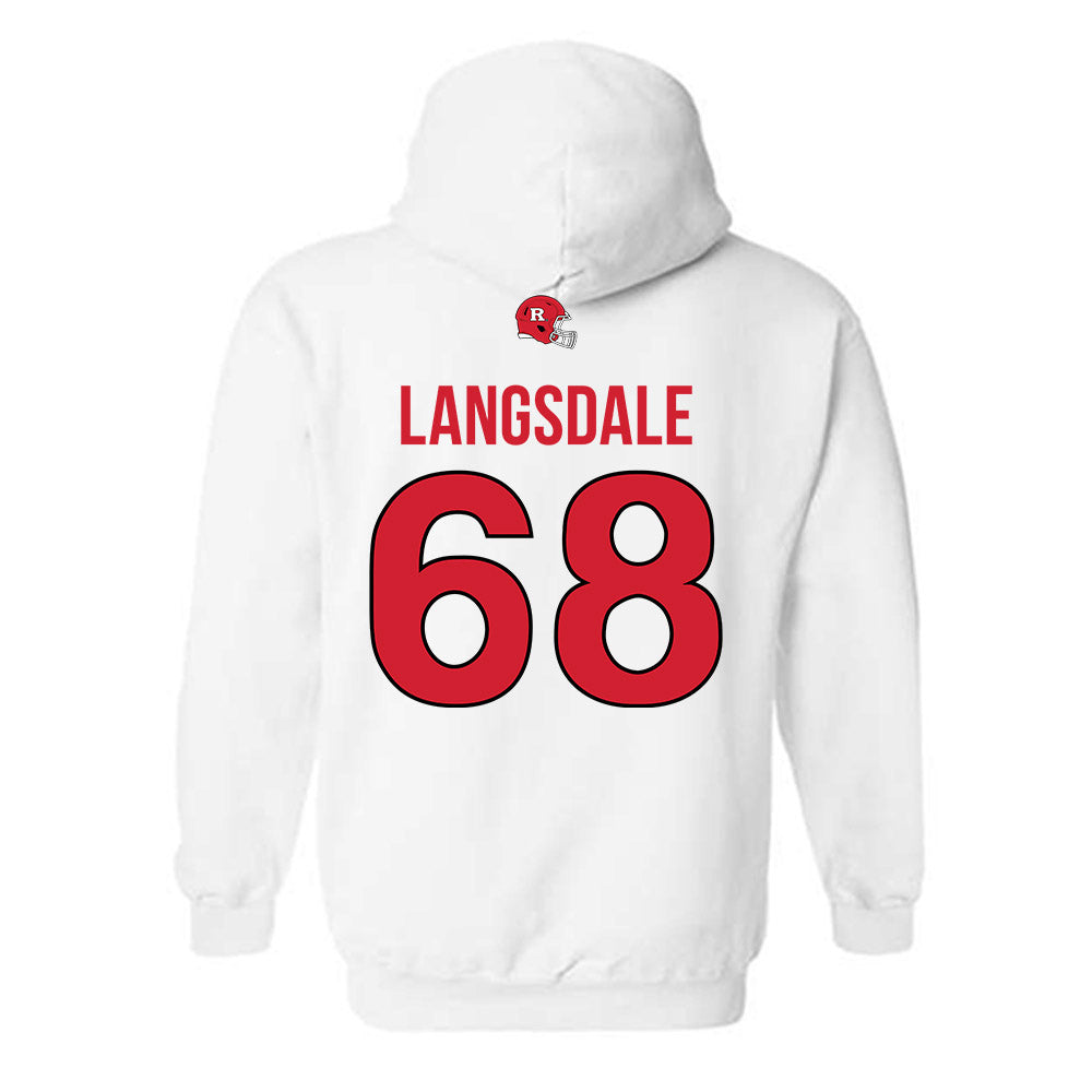 Rutgers - NCAA Football : Ryder Langsdale - Classic Shersey Hooded Sweatshirt-1