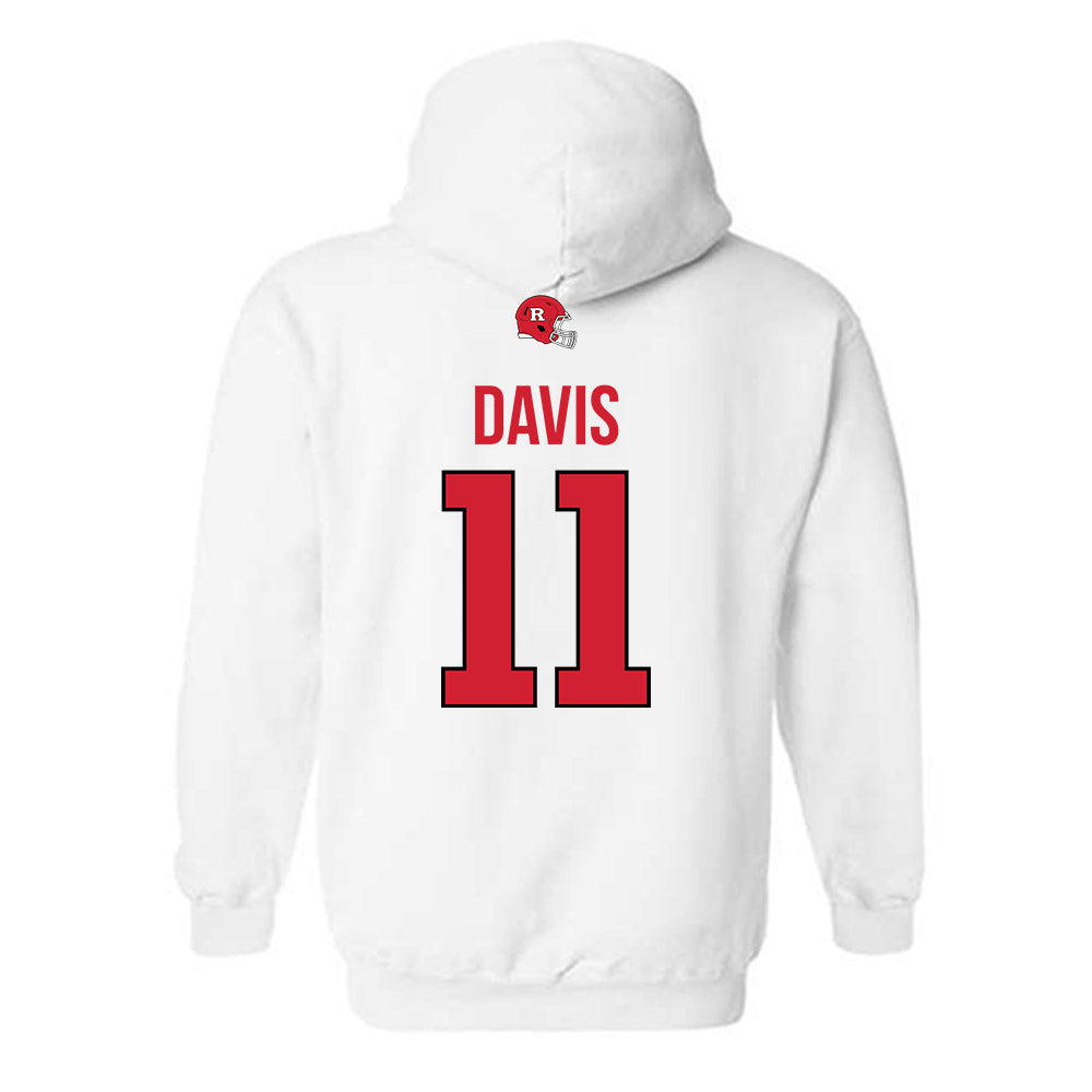 Rutgers - NCAA Football : Malachi Davis - Classic Shersey Hooded Sweatshirt-1