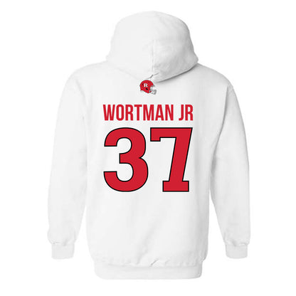 Rutgers - NCAA Football : RJ Wortman Jr - Classic Shersey Hooded Sweatshirt-1