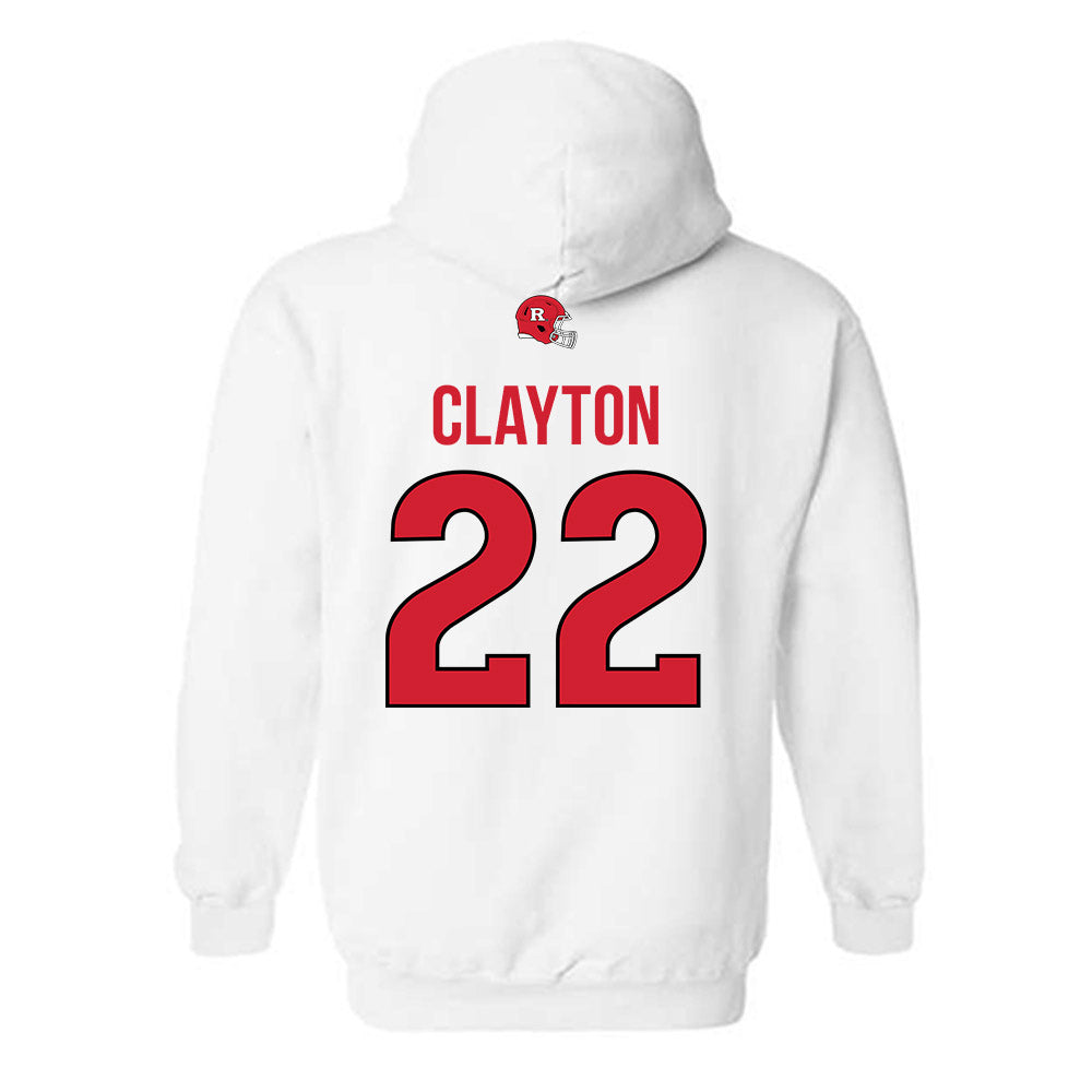 Rutgers - NCAA Football : Michael Clayton - Classic Shersey Hooded Sweatshirt-1