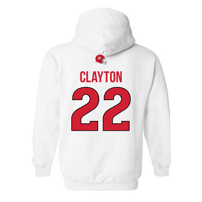 Rutgers - NCAA Football : Michael Clayton - Classic Shersey Hooded Sweatshirt-1
