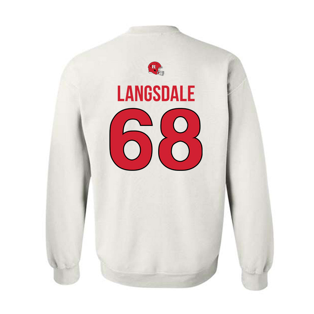 Rutgers - NCAA Football : Ryder Langsdale - Classic Shersey Crewneck Sweatshirt-1