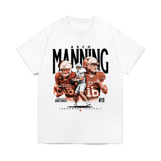 Texas - NCAA Football : Arch Manning - Collage Comfort Colors T-Shirt-0