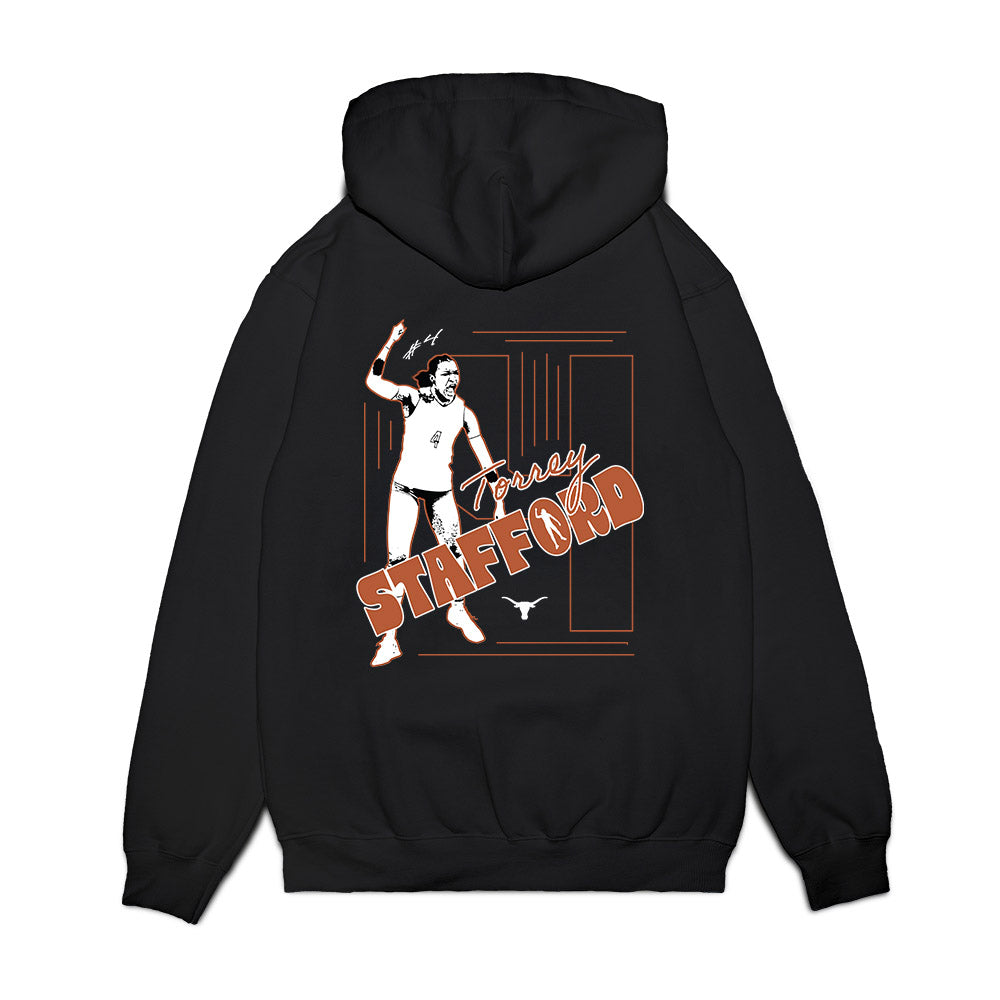 Texas - NCAA Women's Volleyball : Torrey Stafford - Graphic Tee Premium Hooded Sweatshirt-1
