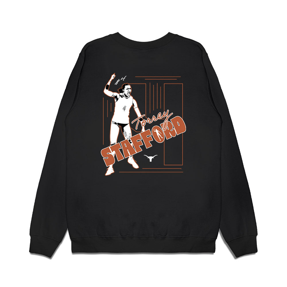 Texas - NCAA Women's Volleyball : Torrey Stafford - Graphic Tee Premium Crewneck Sweatshirt-1