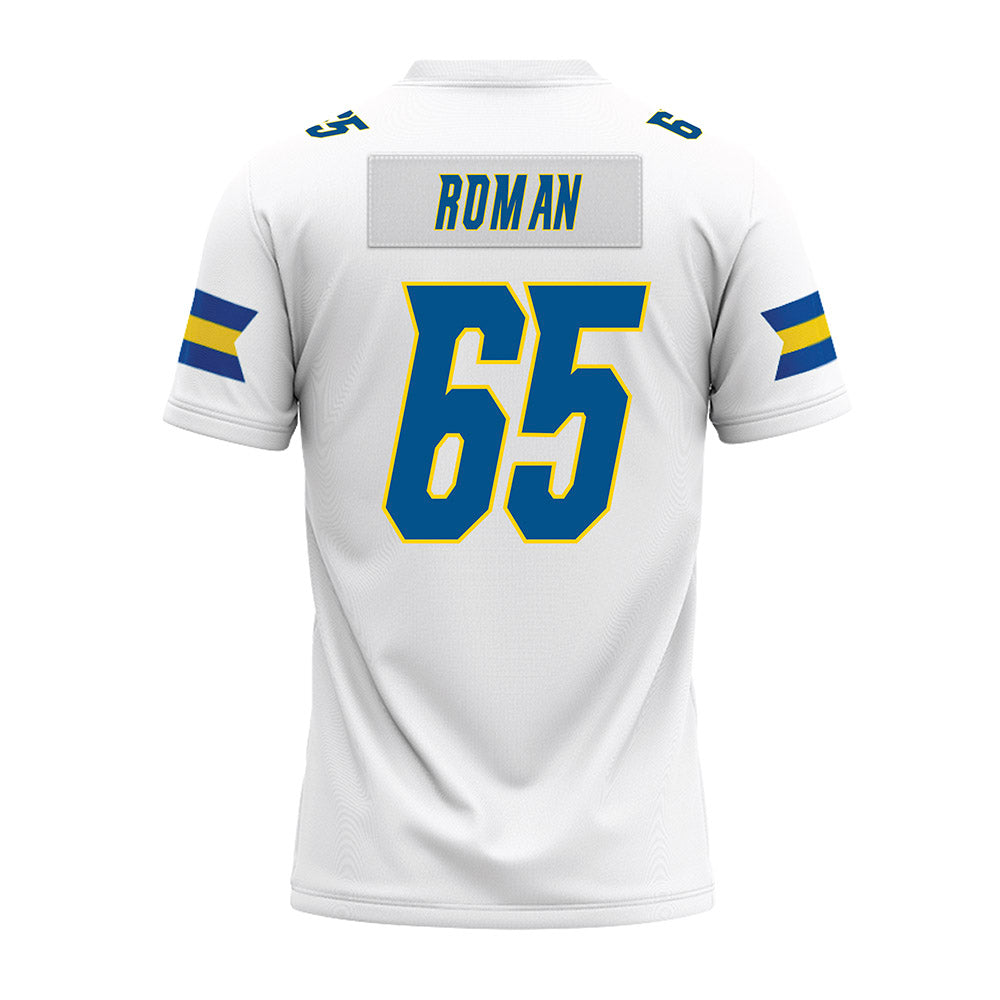 Delaware - NCAA Football : Wahkeem Roman - White Premium Football Jersey-1