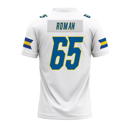 Delaware - NCAA Football : Wahkeem Roman - White Premium Football Jersey-1