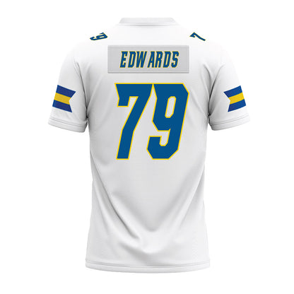 Delaware - NCAA Football : Jaiden Edwards - White Premium Football Jersey-1