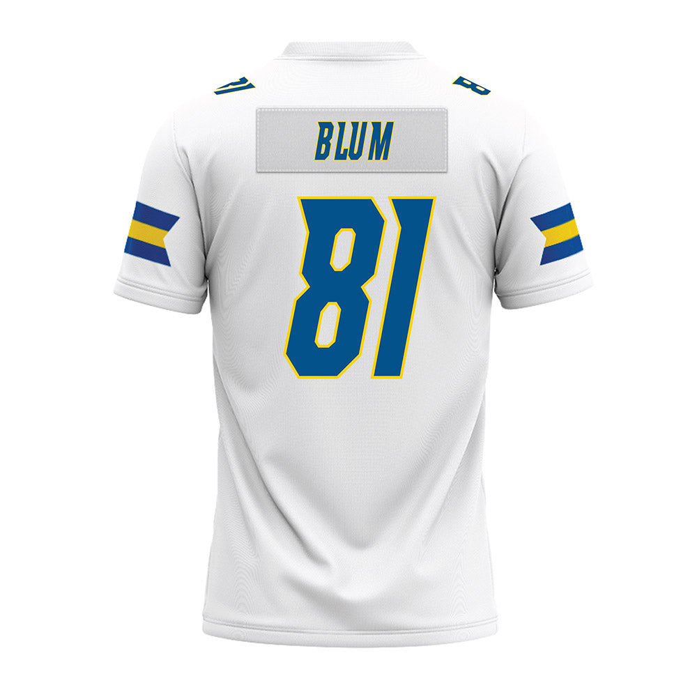 Delaware - NCAA Football : Jake Blum - White Premium Football Jersey-1