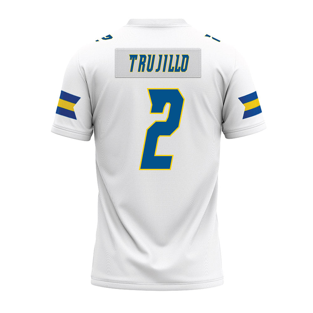Delaware - NCAA Football : Riley Trujillo - White Premium Football Jersey-1