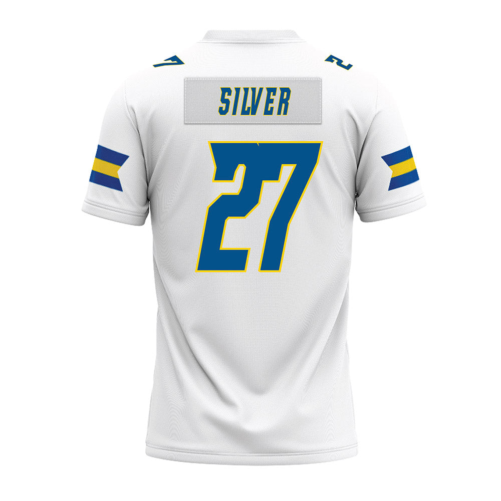 Delaware - NCAA Football : Jo Silver - White Premium Football Jersey-1