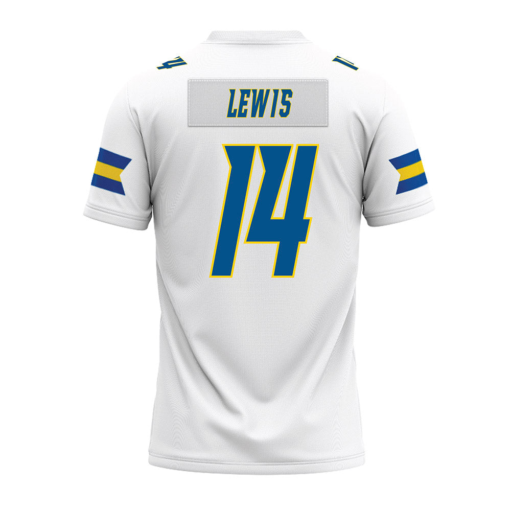 Delaware - NCAA Football : Donovan Lewis - White Premium Football Jersey-1